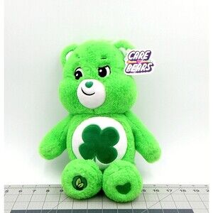 Care Bears Plush Good Luck Bear Shamrock W/Tag Clover Green Stuffed Animal 15 In